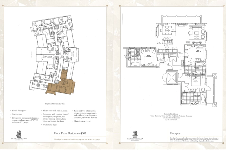 Floor Plan Penthouse # 4302