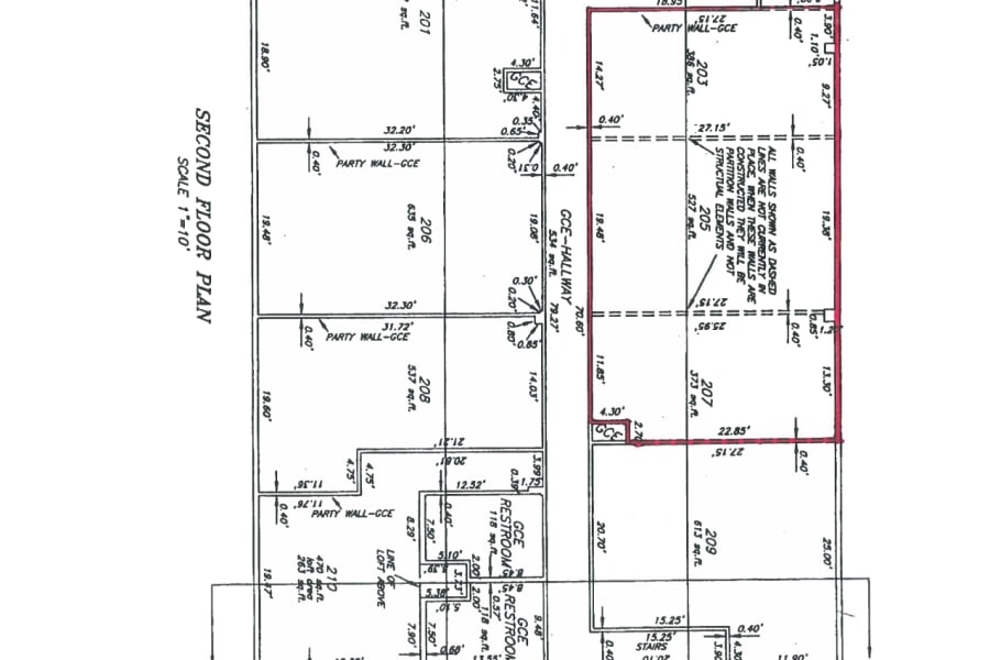 Condo Map - Floorplan of units outlined