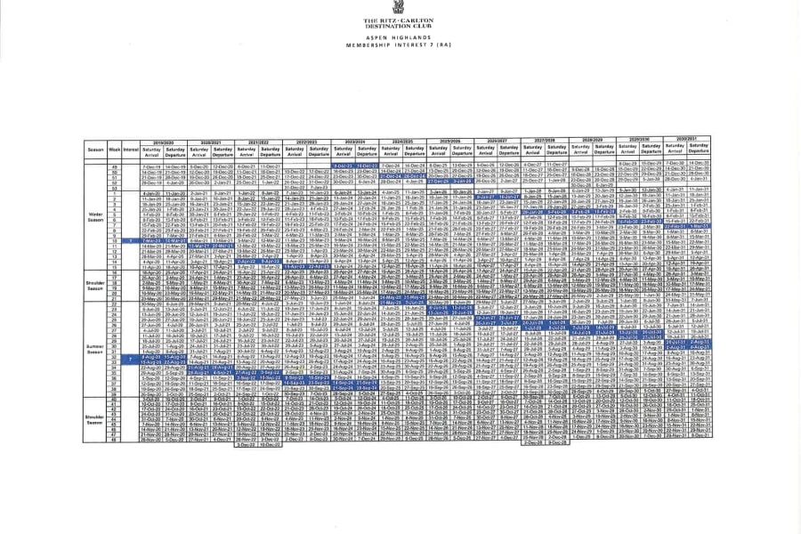 Membership Calendar