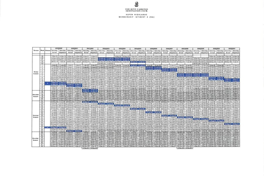 Membership Calendar