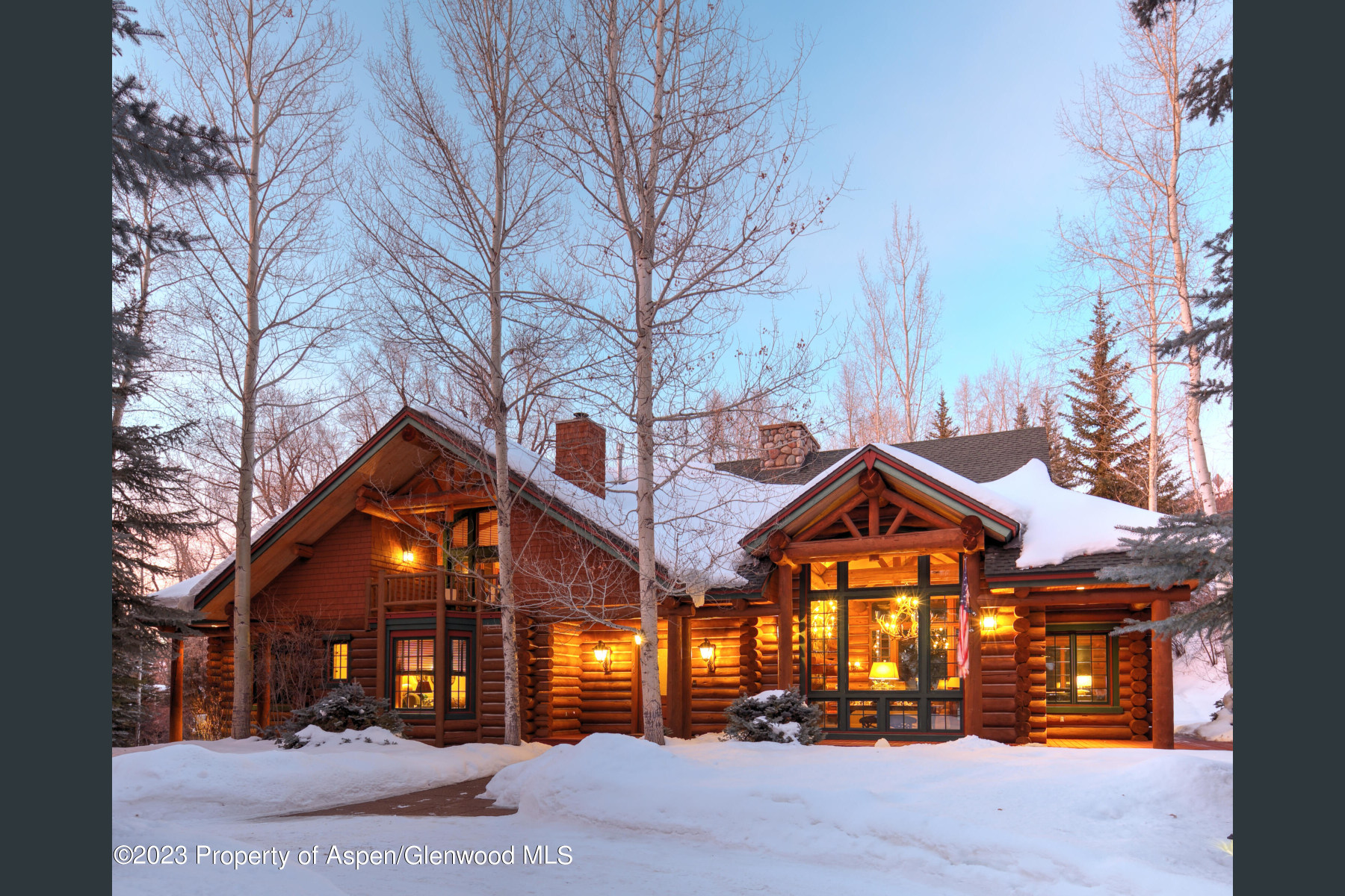 Front of home at dusk