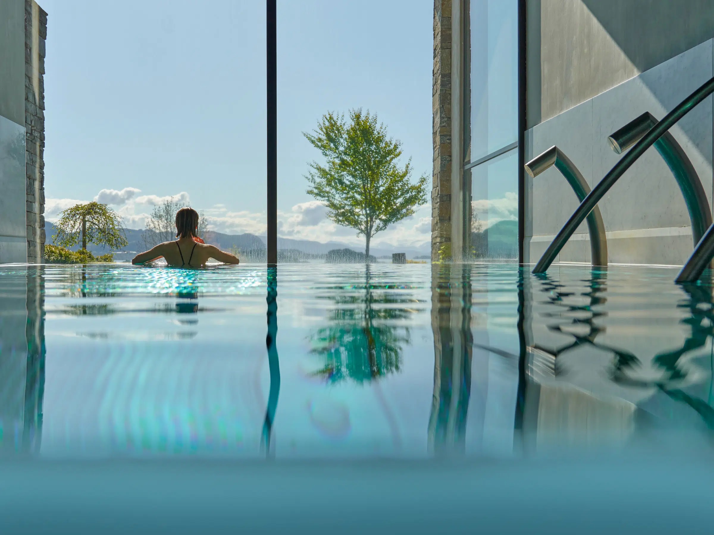 Indoor pool. Also connected to an outdoor (heated) pool