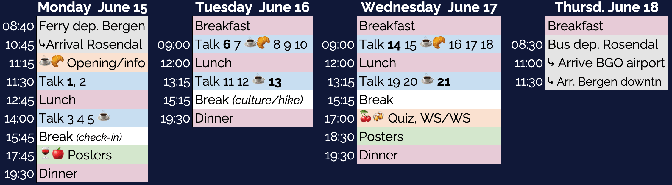 Schedule
