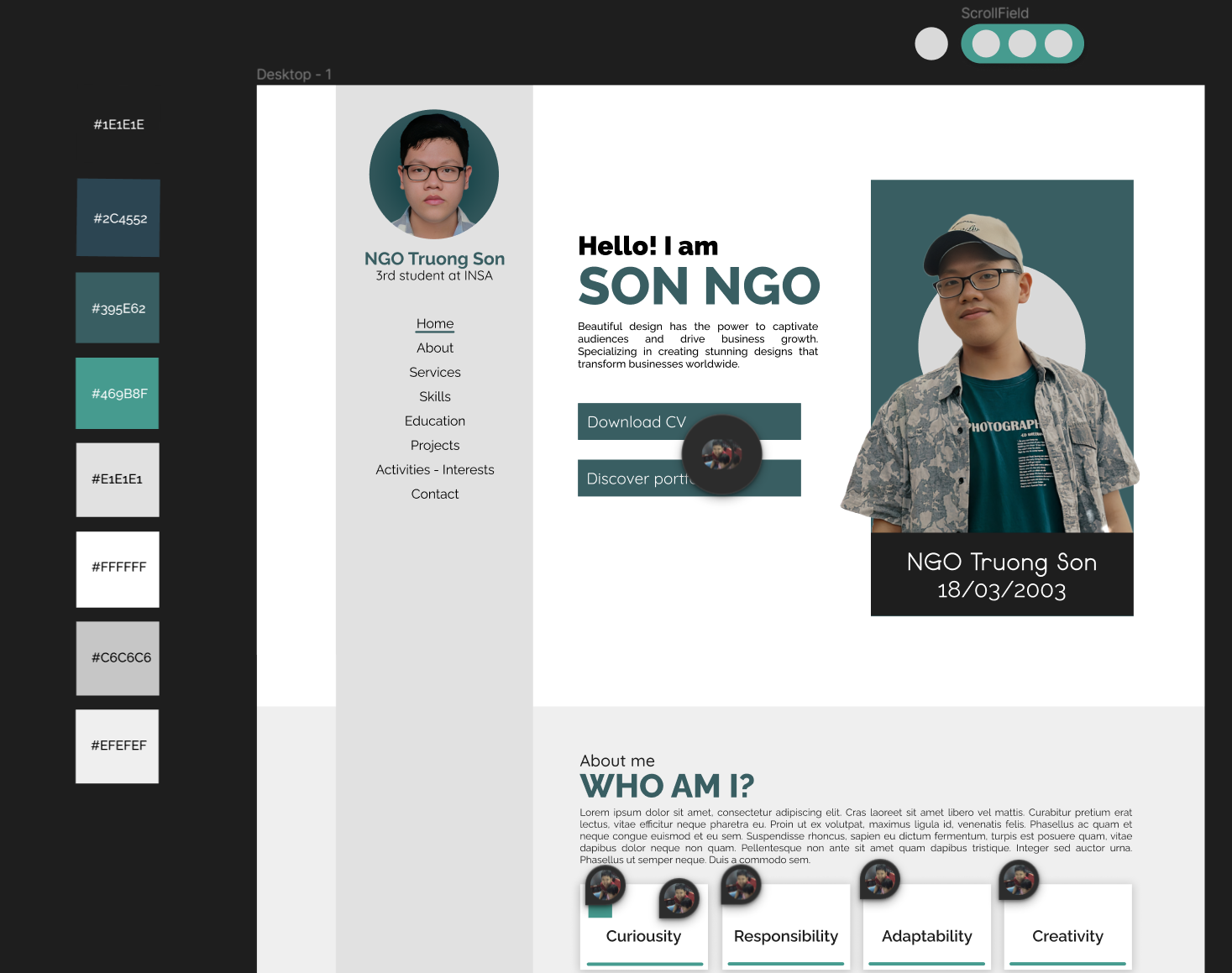 Final design with light theme