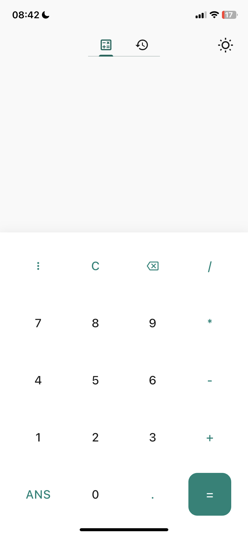 The main interface of Calculator