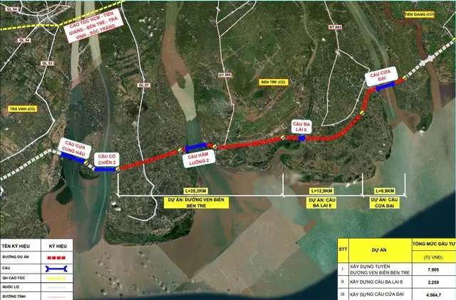 Thi công dự án cầu Ba Lai