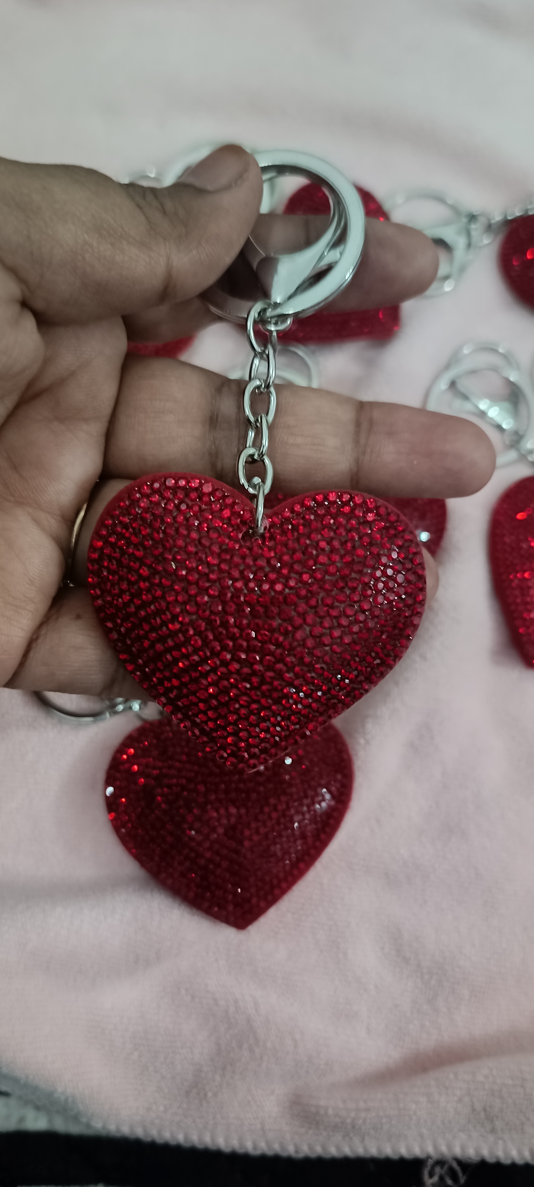 Siroski red heart keychain
