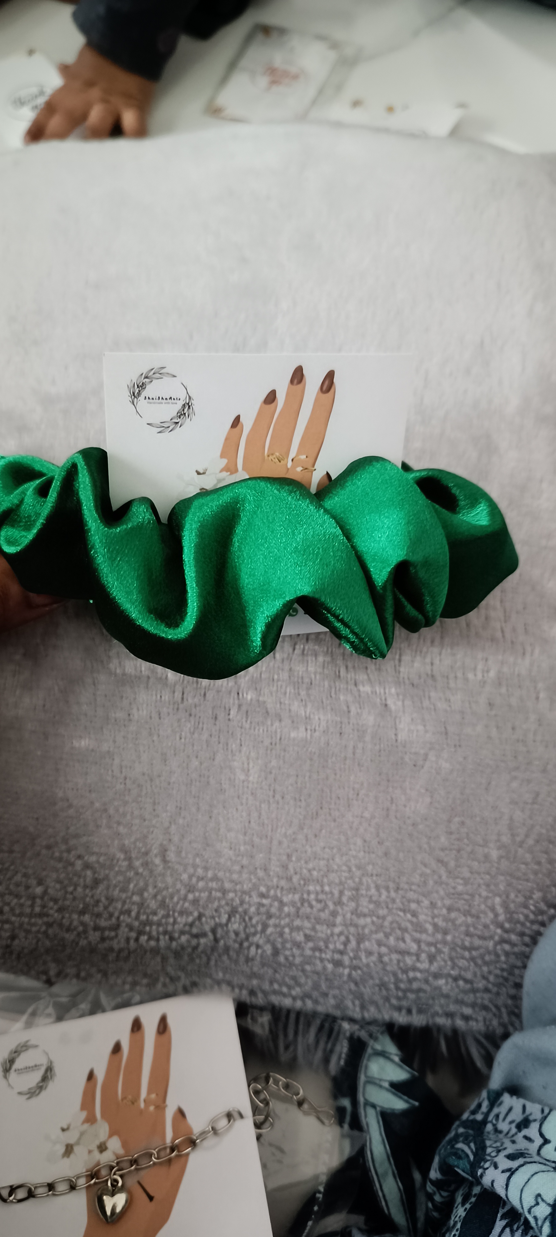 Green scrunchies