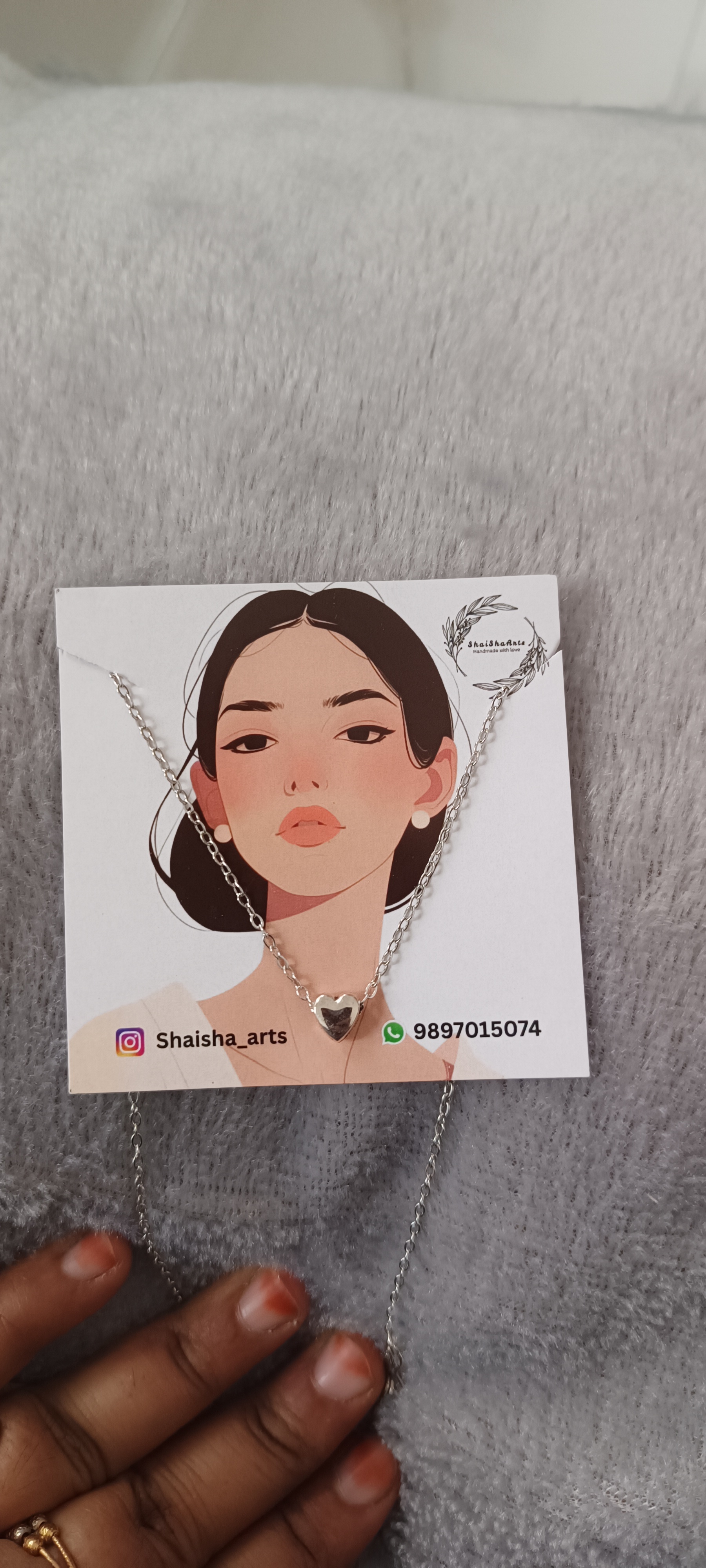 Silver heart necklace