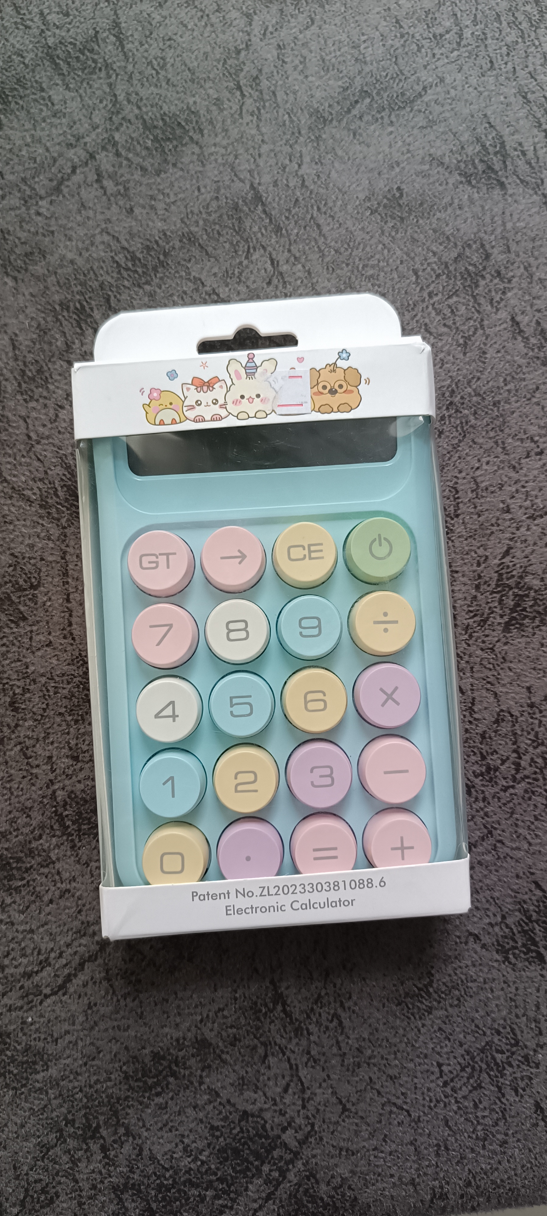Blue pastel calculator