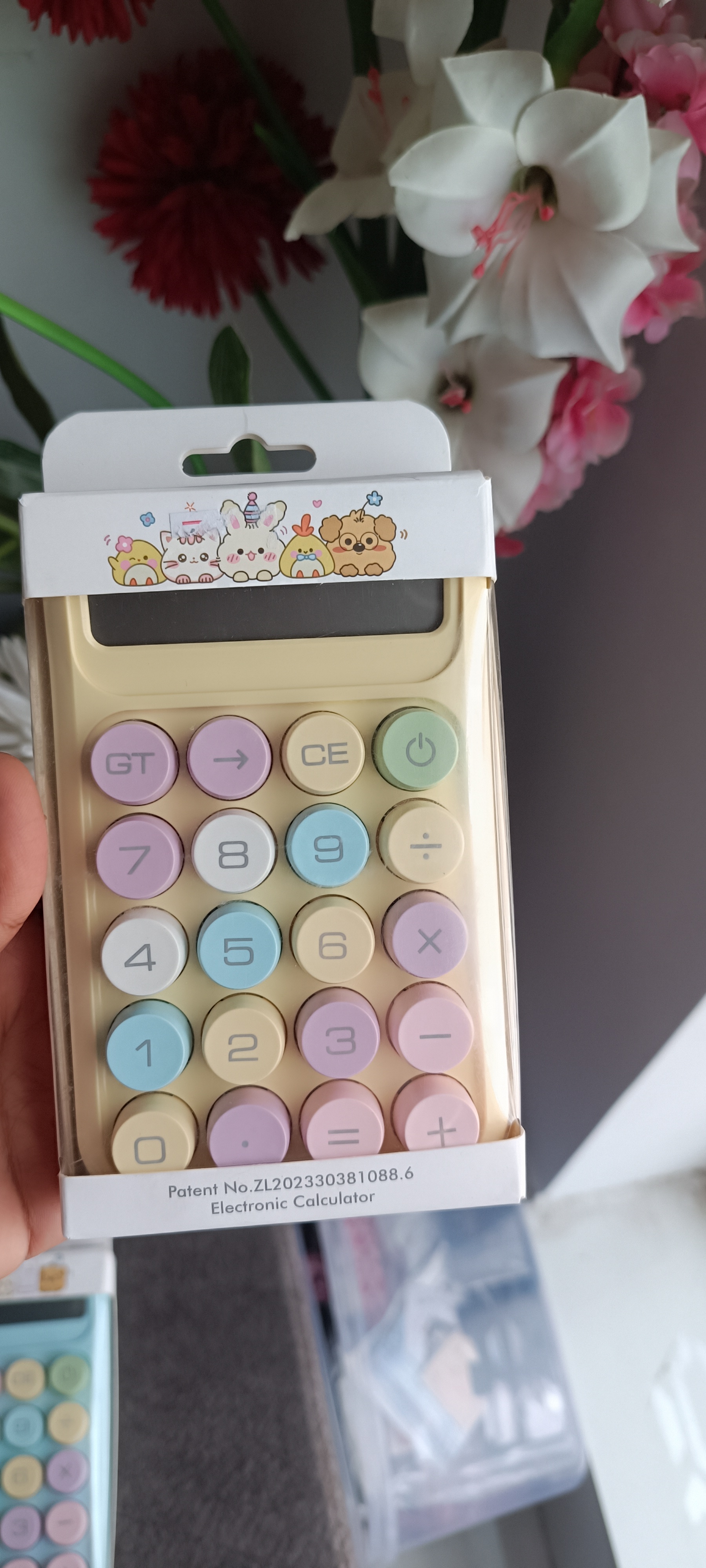 Yellow pastel calculator