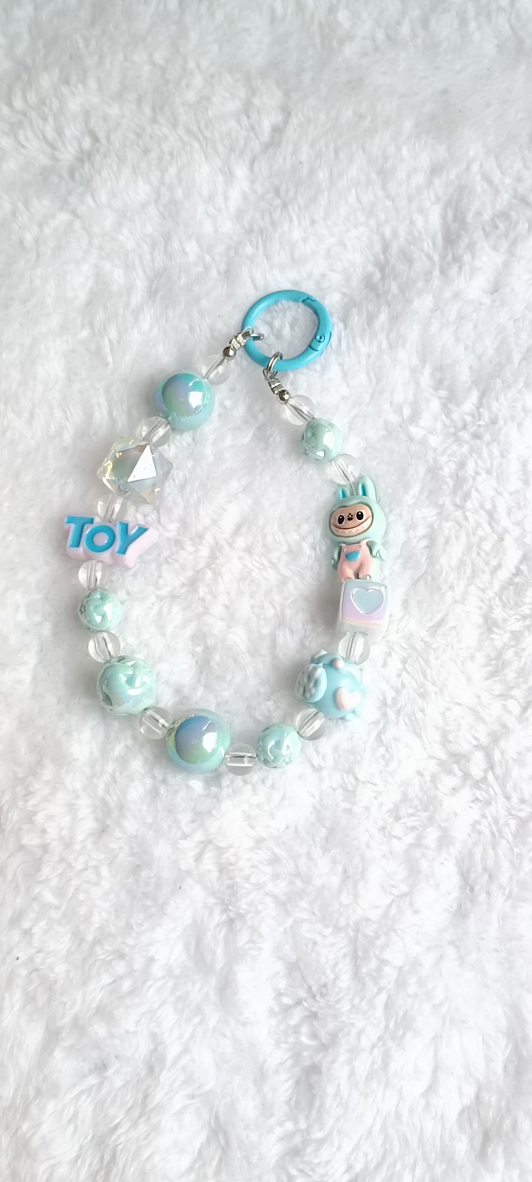 Blue phone charm