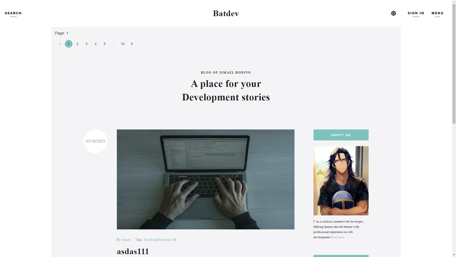 Foto do projeto em NextJs