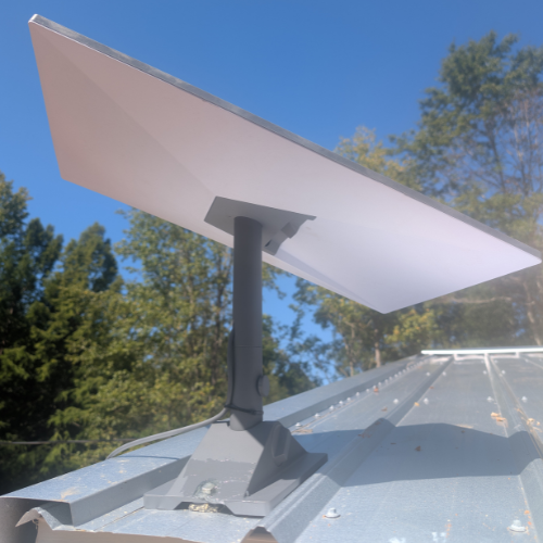 Neat cable management for a Starlink installation