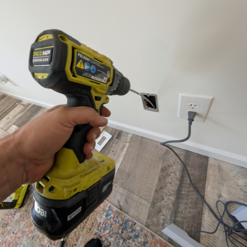 Close-up of a securely mounted Starlink dish
