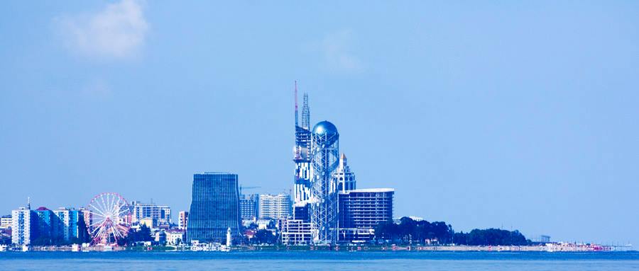 Batumi boulevard and modern skyline