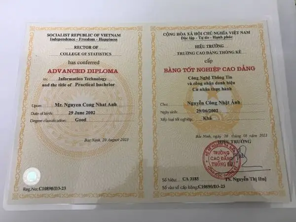 Làm bằng cao đẳng có hồ sơ gốc uy tín, giá rẻ TP.HCM | LamBangDaiHocVN.com