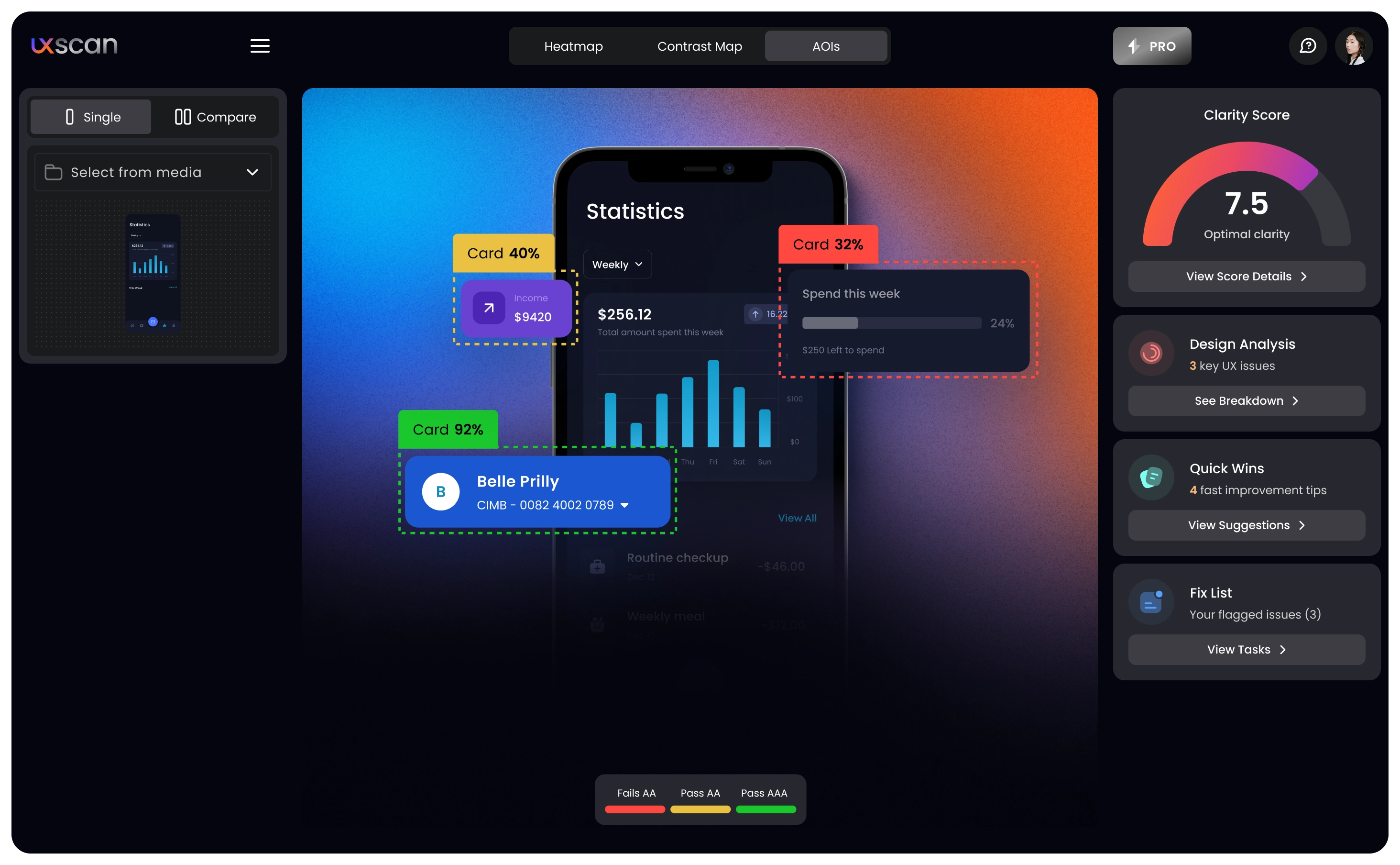 UXScan dashboard preview