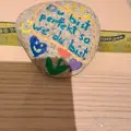 Painted travel stone by delfin
