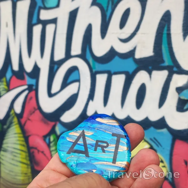 Painted painting stone by artist LaLiLu showing sayings. Stone Art