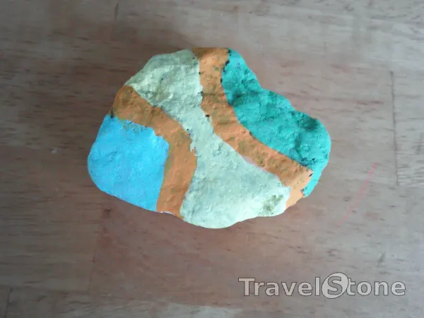Painted painting stone by artist wimmie123 showing fantasy. 3155VG S02