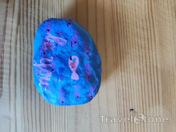 Painted painting stone by artist nad_doodles showing sayings. Be you