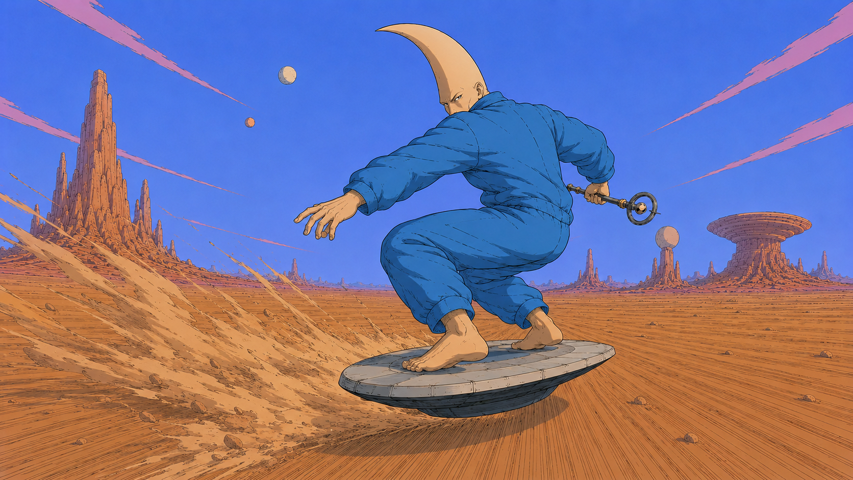 Second Moon Man AI music video still showing the visual direction of the piece