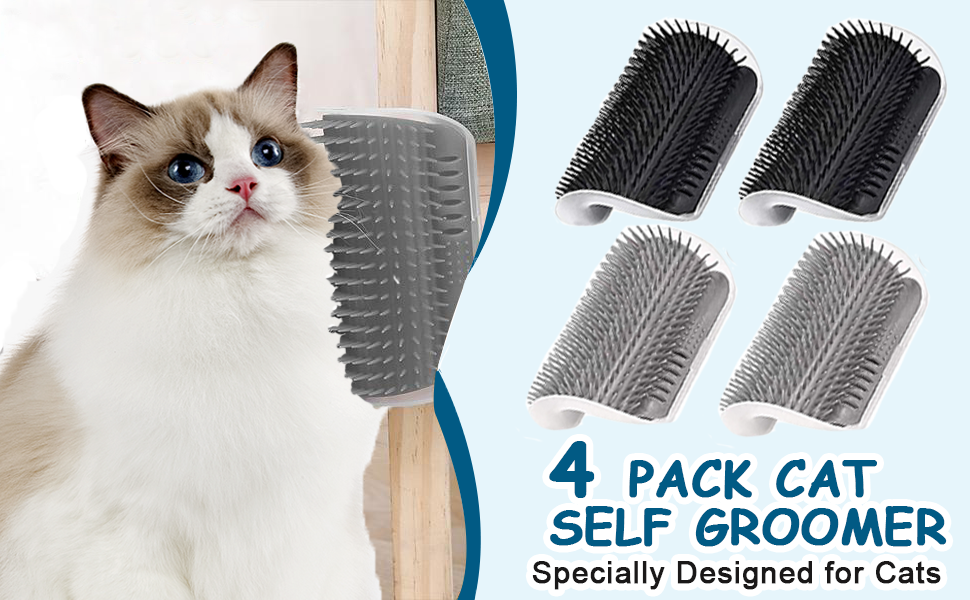 Cat Self Groomer Brush - Grey - Catwise Pet Shop