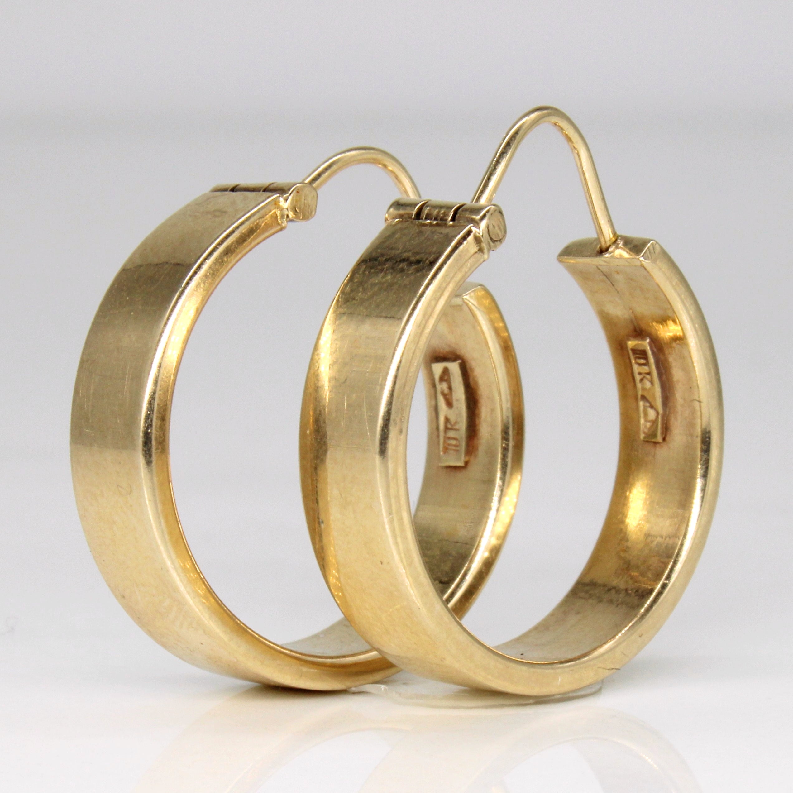 10K Gold Classic Hoop Earrings