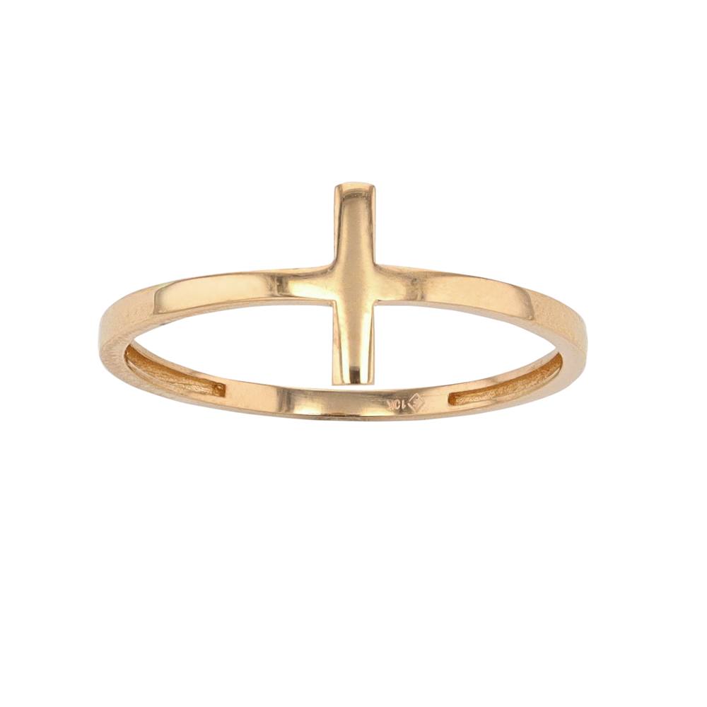 10K Gold Cross Ring