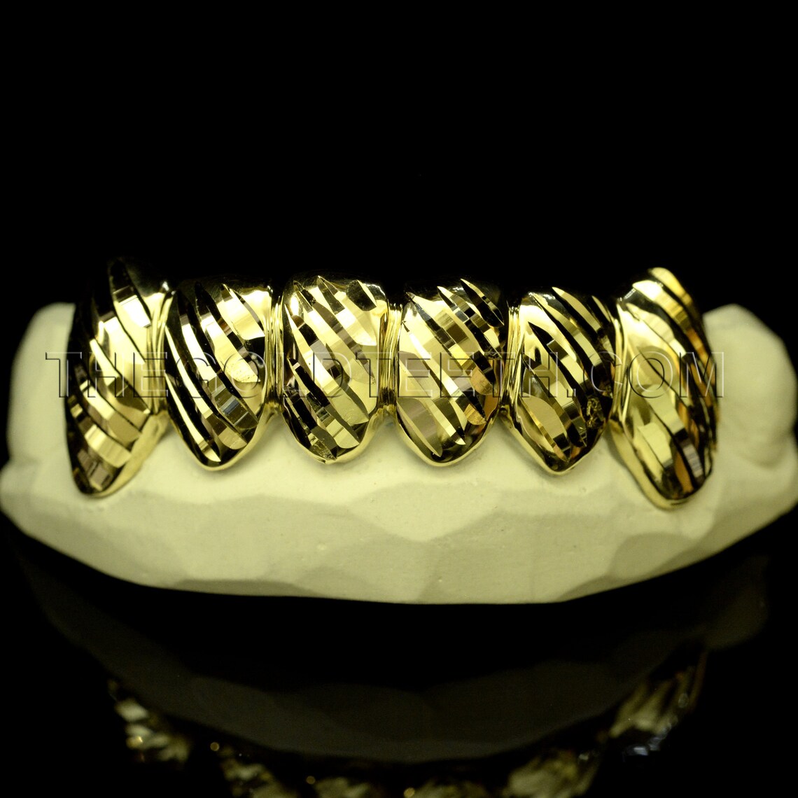 10K Gold Diamond-Cut Grillz