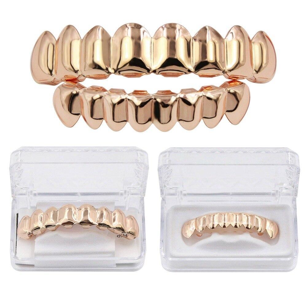 10K Gold Top 8 Grillz Set