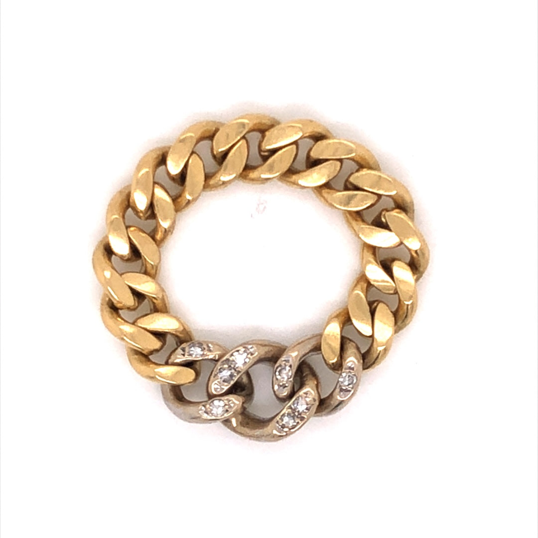 14K Gold Cuban Link Ring