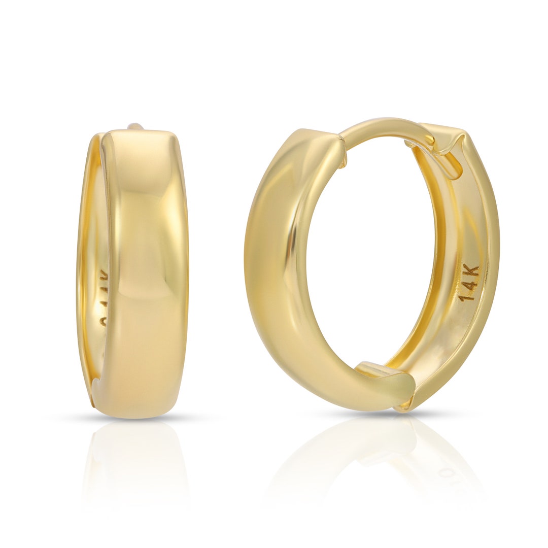 14K Gold Huggie Earrings