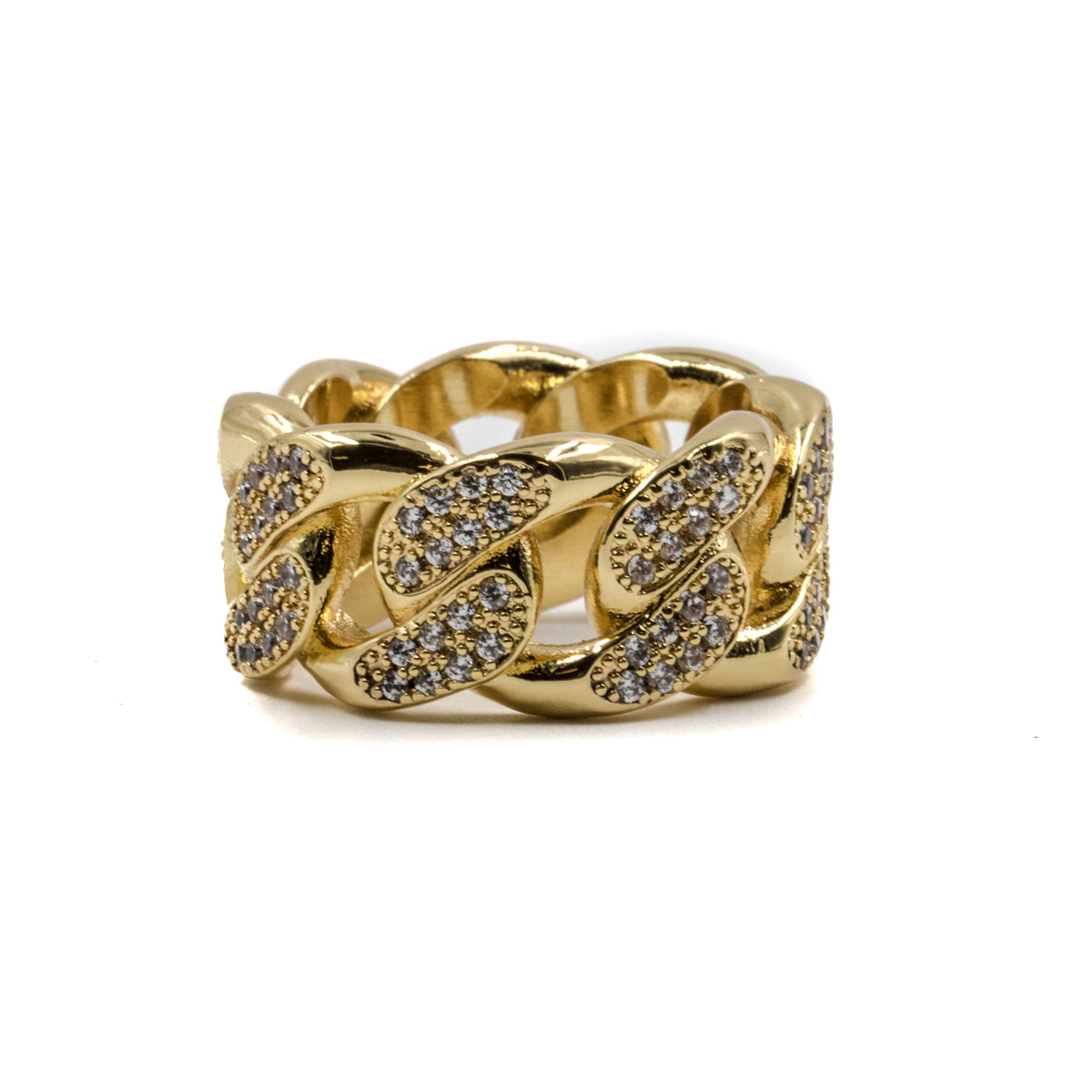 18K Gold-Plated Cuban Link Ring