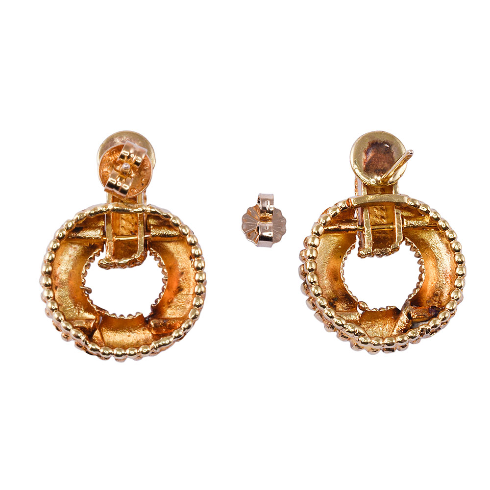 18K Gold-Plated Door Knocker Hoops