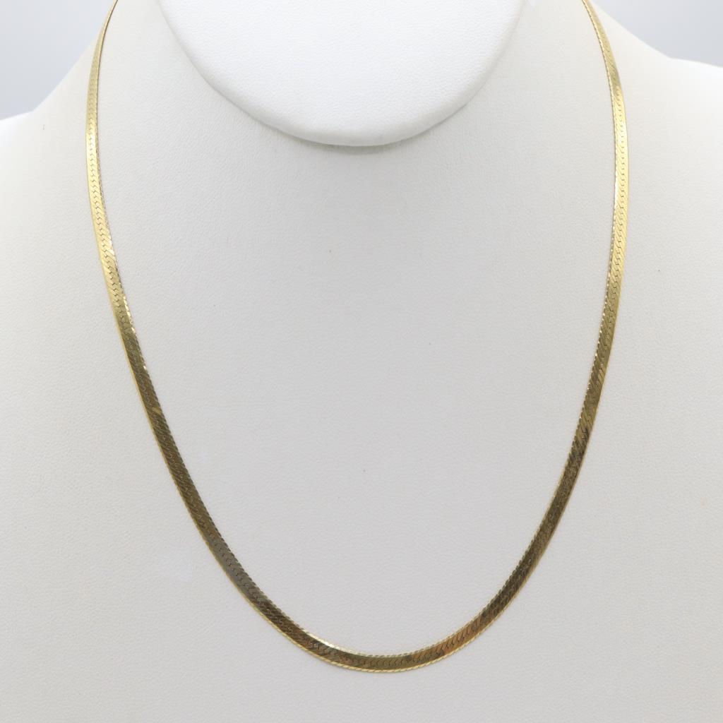 18K Gold-Plated Herringbone Chain