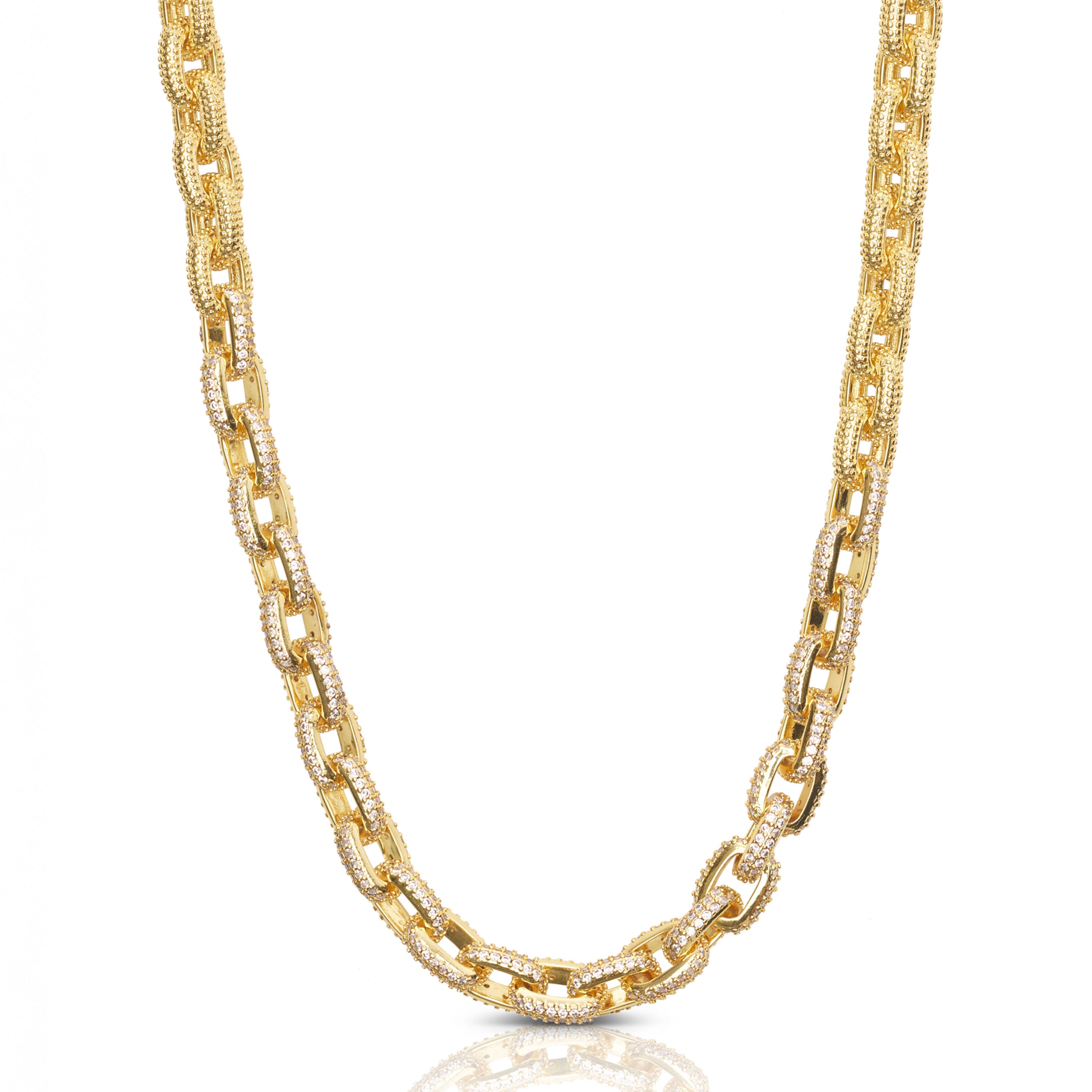 18K Gold-Plated Iced-Out Chain