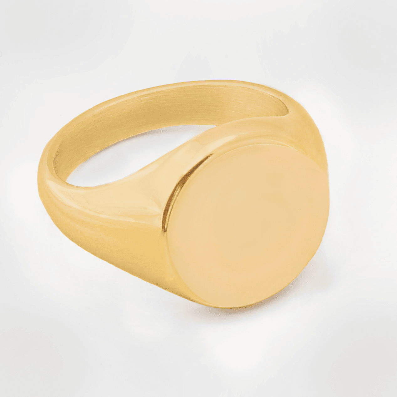 18K Gold-Plated Signet Ring