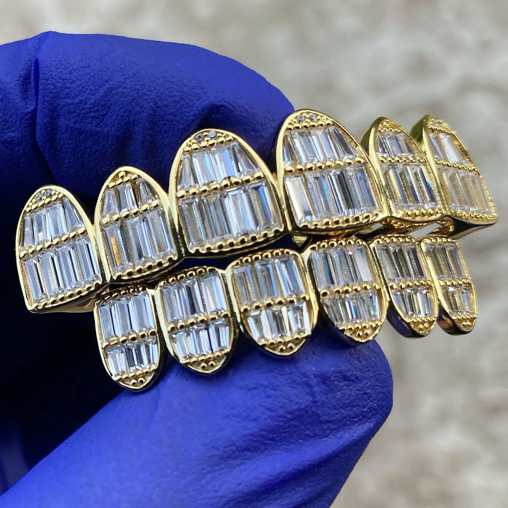 925 Silver Top 6 Grillz Set
