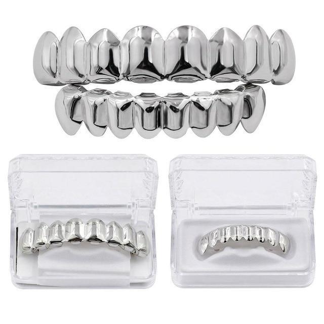 925 Silver Top 8 Grillz Set