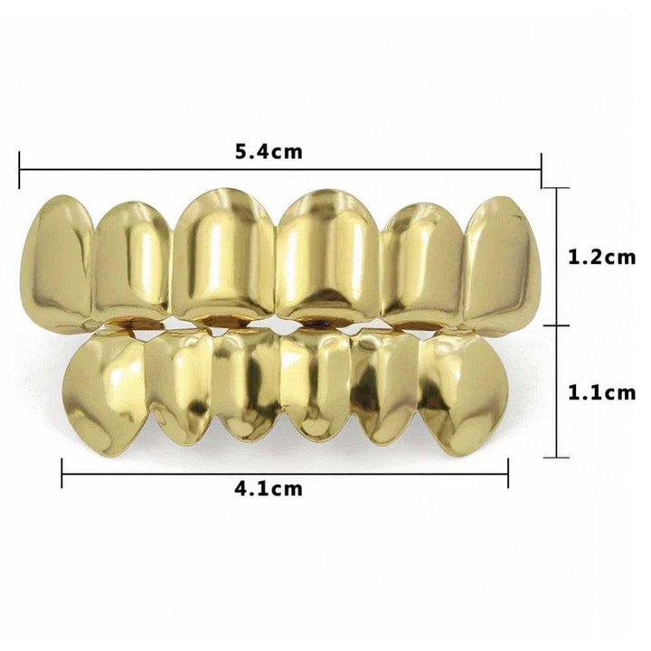 Gold-Plated Bottom 6 Grillz Set