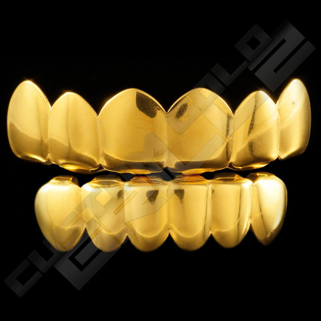 Gold-Plated Top 6 Grillz Set