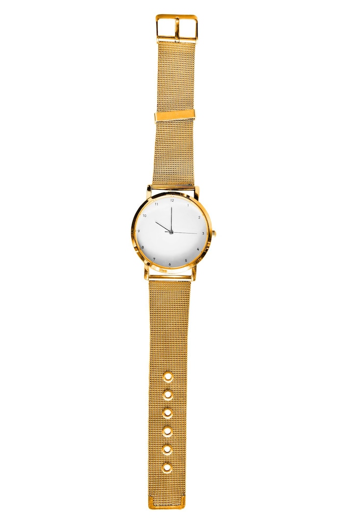 Gold-Tone Minimalist Bangle Watch