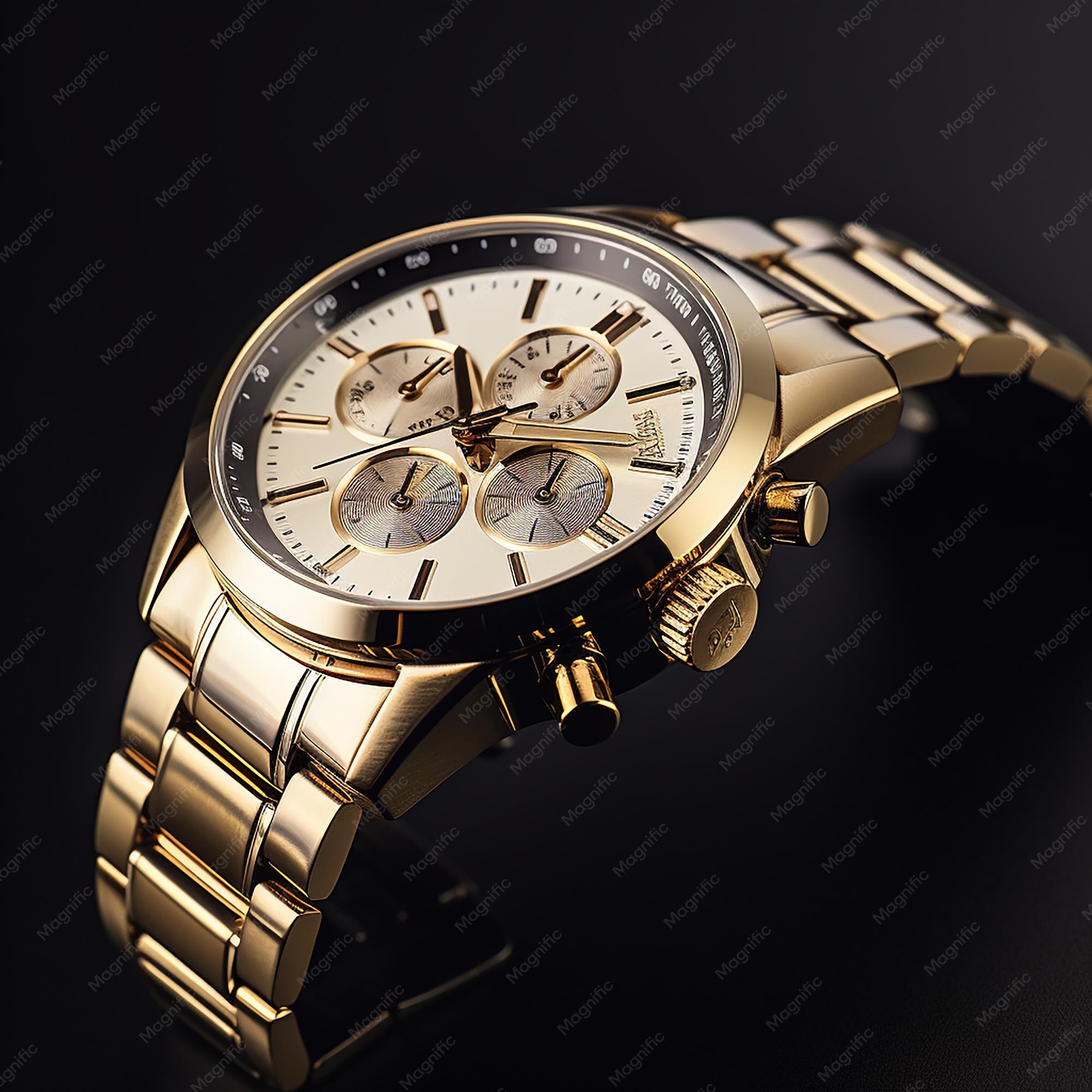 Silver-Tone Chronograph Watch