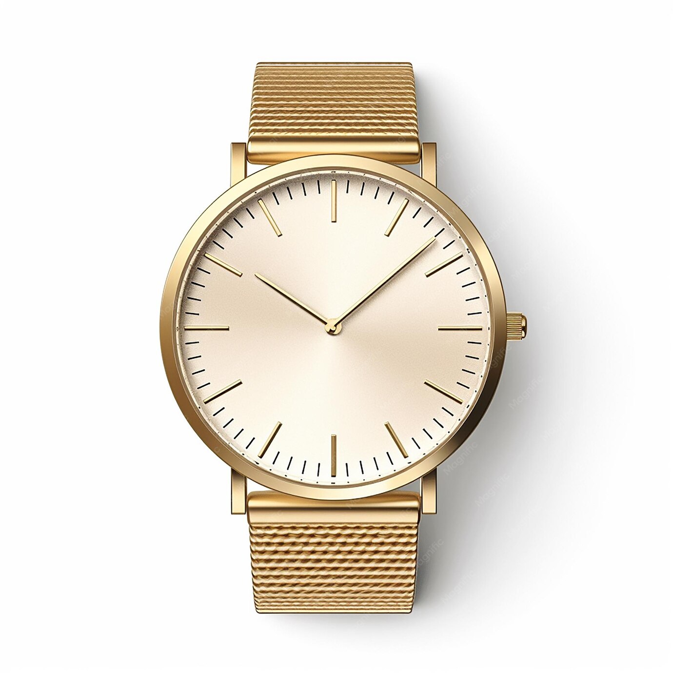 Silver-Tone Minimalist Bangle Watch