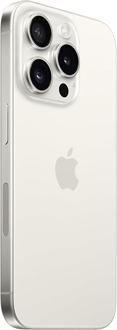 Apple iPhone 15 Pro, 128GB, White Titanium - Unlocked (Renewed)
