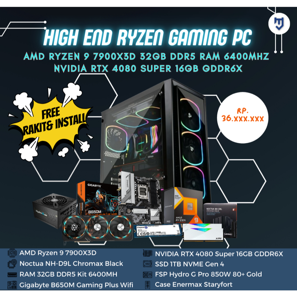 AMD Ryzen 9 7900X3D / RTX 4080 Super 16GB