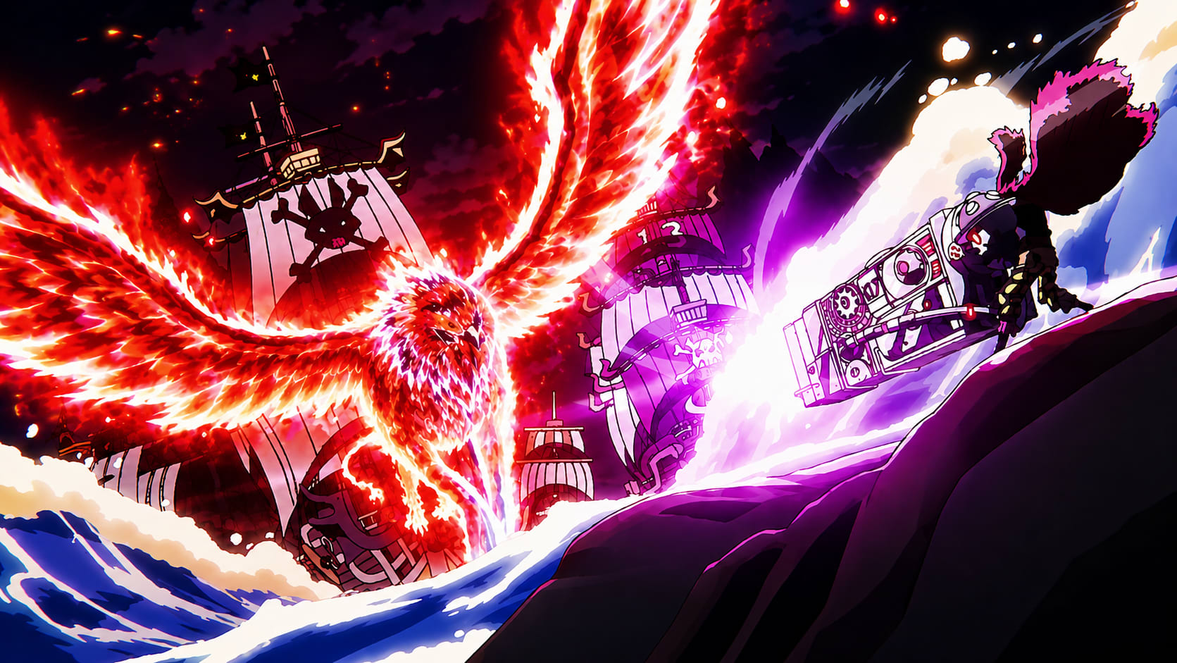 Akagami Shanks VS Euastass Captain KID High Quality Wallpaper