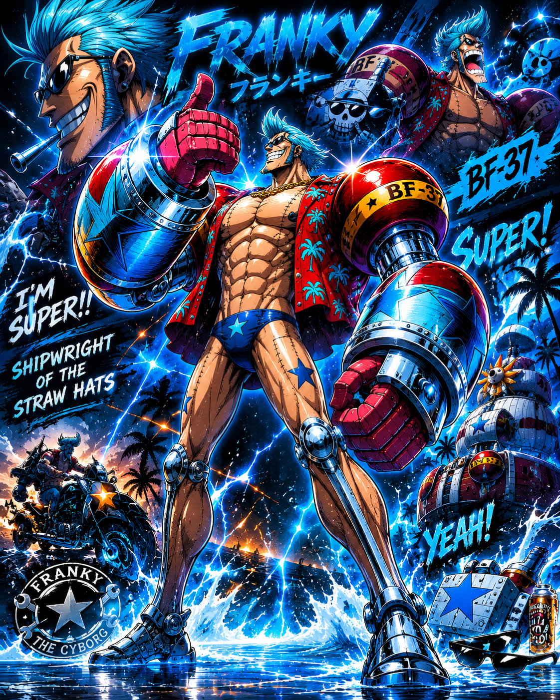 Franky One Piece Wallpaper HD High Quality Wallpaper